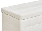 Storage Ottoman MICHIGAN Faux Leather White