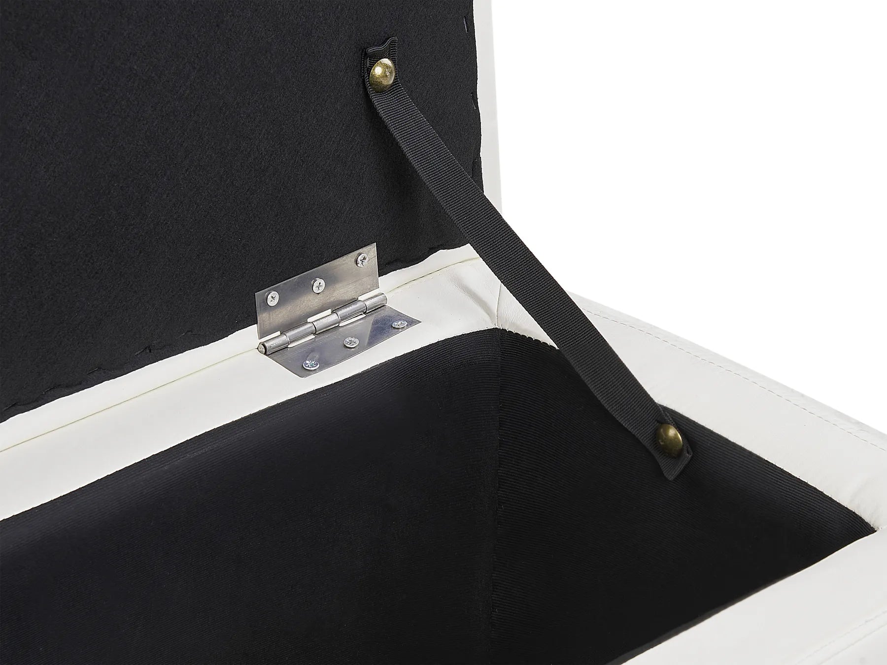 Storage Ottoman MICHIGAN Faux Leather White