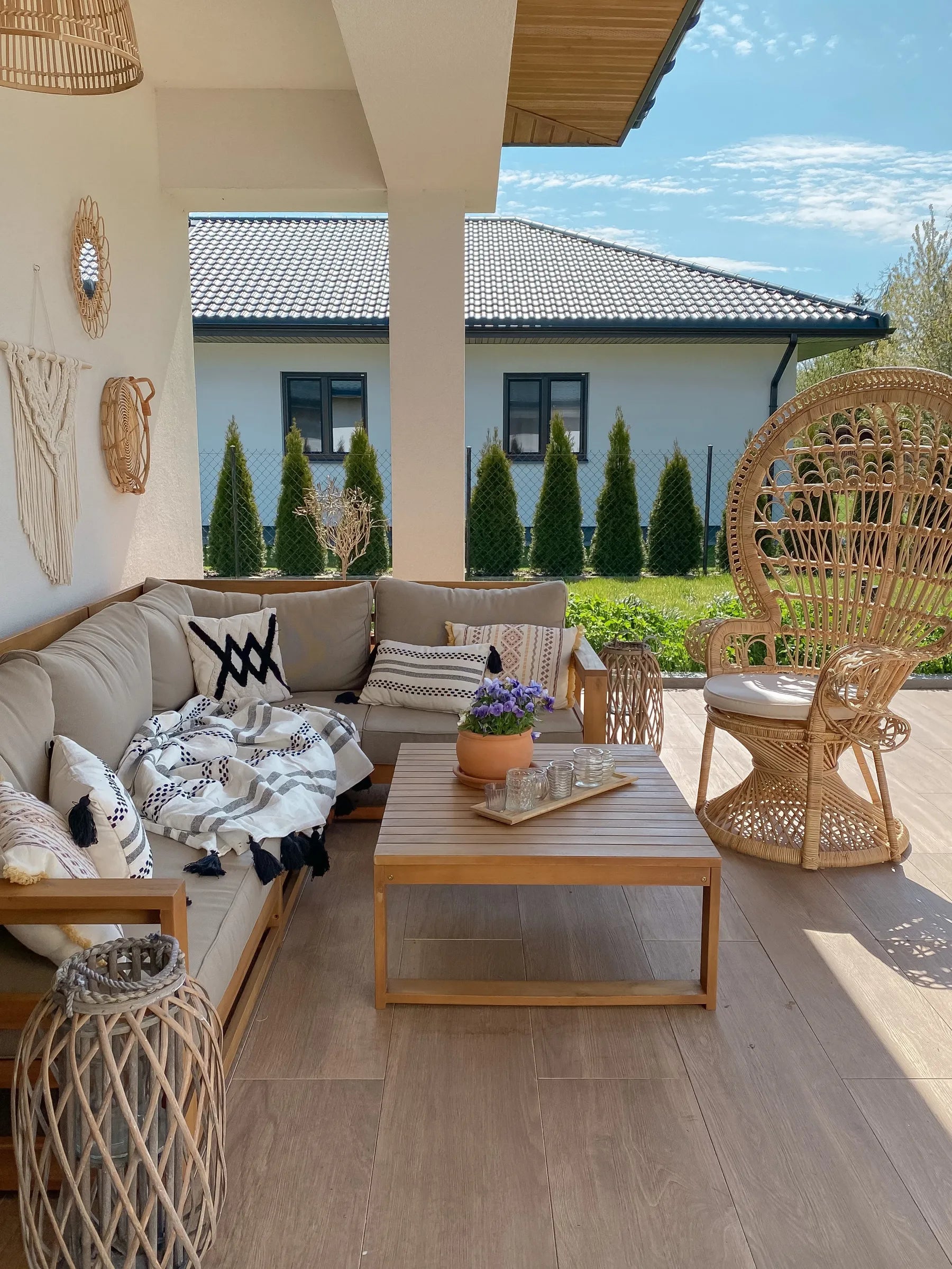 Peacock Chair EMMANUELLE Rattan Natural