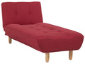 Chaise Longue ALSTEN Fabric Red