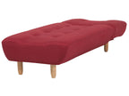 Chaise Longue ALSTEN Fabric Red