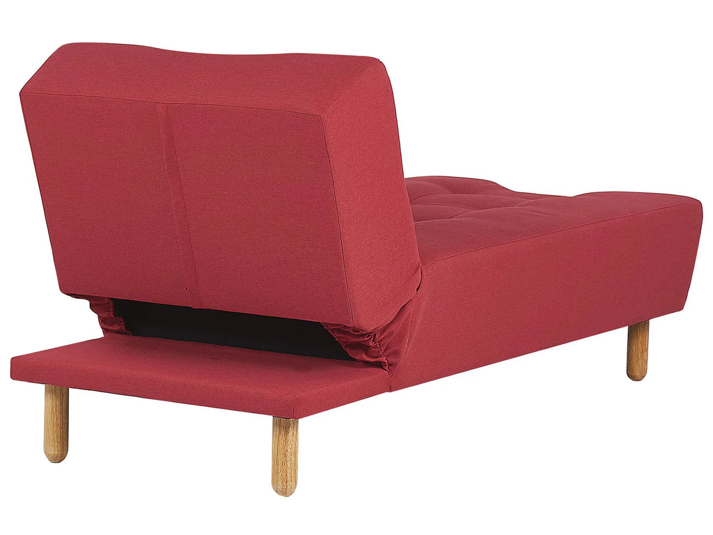 Chaise Longue ALSTEN Fabric Red