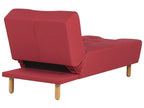 Chaise Longue ALSTEN Fabric Red