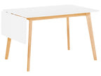 Extending Dining Table MEDIO White 120/155 cm 80 cm