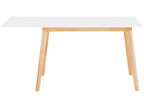 Extending Dining Table MEDIO White 120/155 cm 80 cm