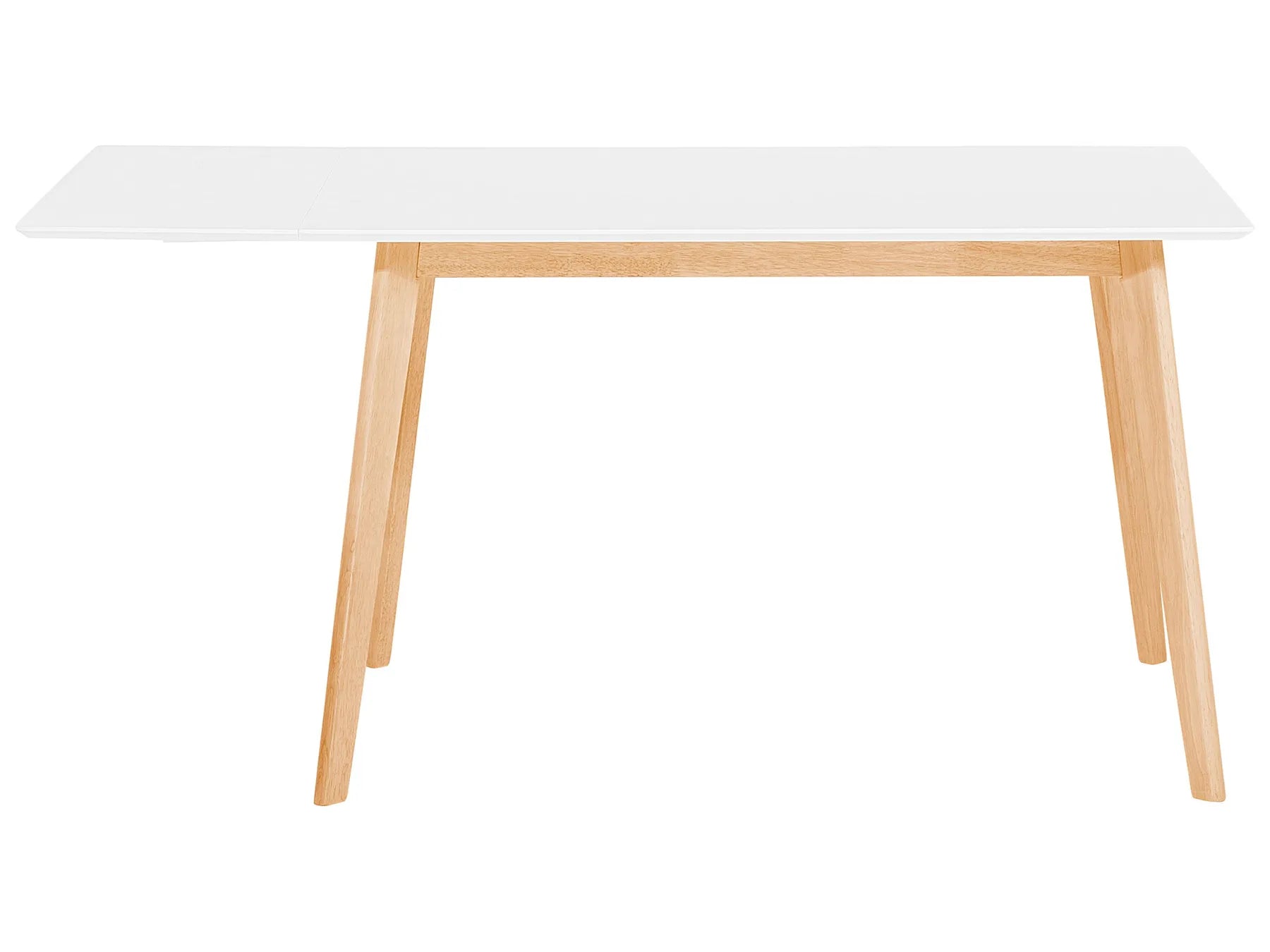 Extending Dining Table MEDIO White 120/155 cm 80 cm