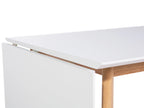 Extending Dining Table MEDIO White 120/155 cm 80 cm