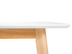 Extending Dining Table MEDIO White 120/155 cm 80 cm