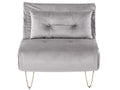 Single Sofa Bed VESTFOLD Velvet Grey