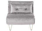 Single Sofa Bed VESTFOLD Velvet Grey