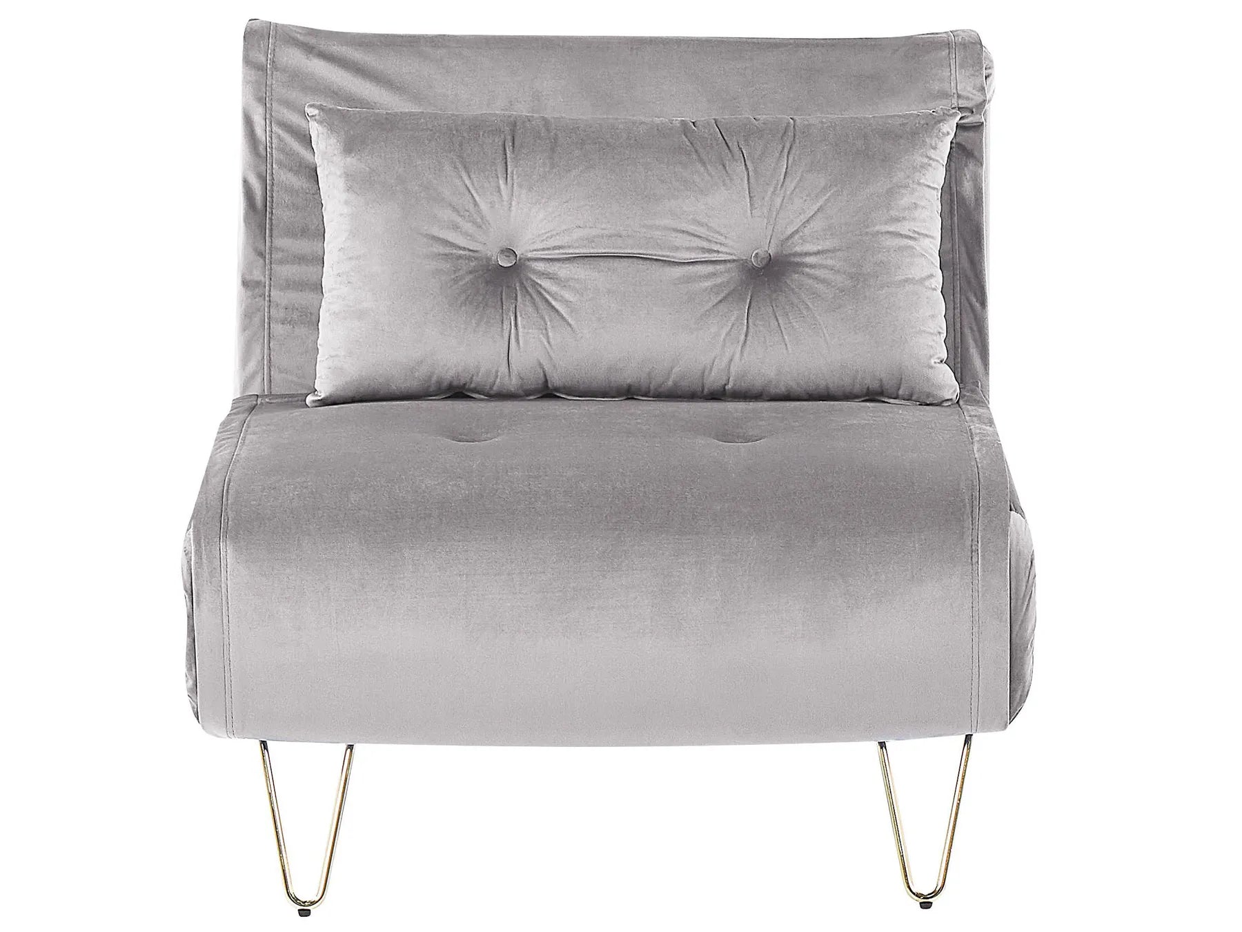 Single Sofa Bed VESTFOLD Velvet Grey