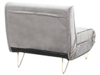 Single Sofa Bed VESTFOLD Velvet Grey