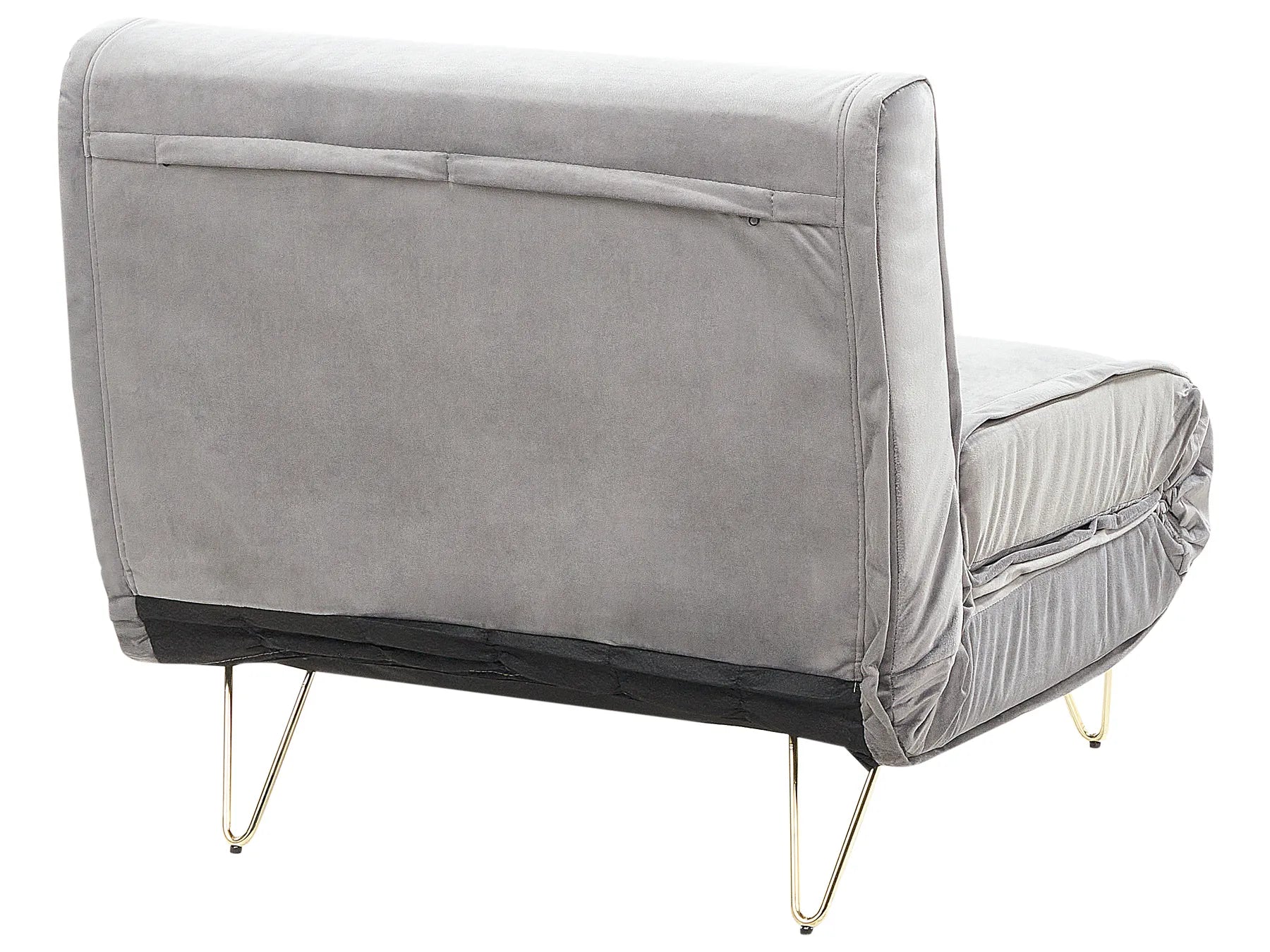 Single Sofa Bed VESTFOLD Velvet Grey