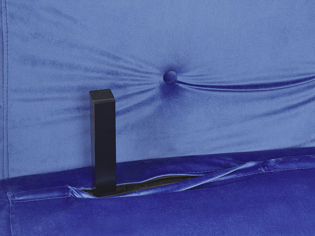 Sofa Bed 2 Seater VESTFOLD Velvet Navy Blue