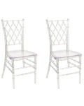 Set of 2 Dining Chairs CLARION Transparent