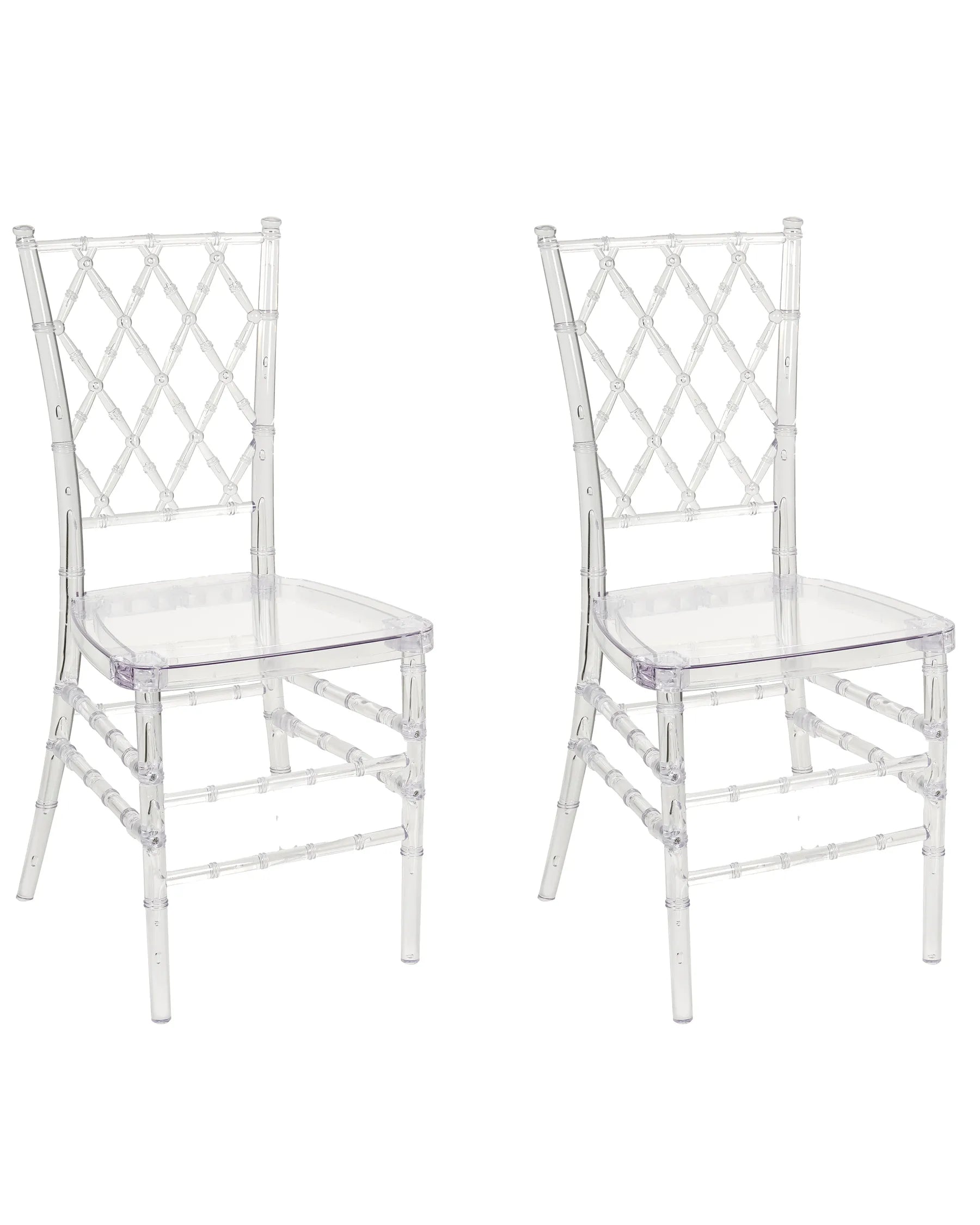 Set of 2 Dining Chairs CLARION Transparent