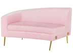 Curved Sofa 4 Seater MOSS Velvet Pink