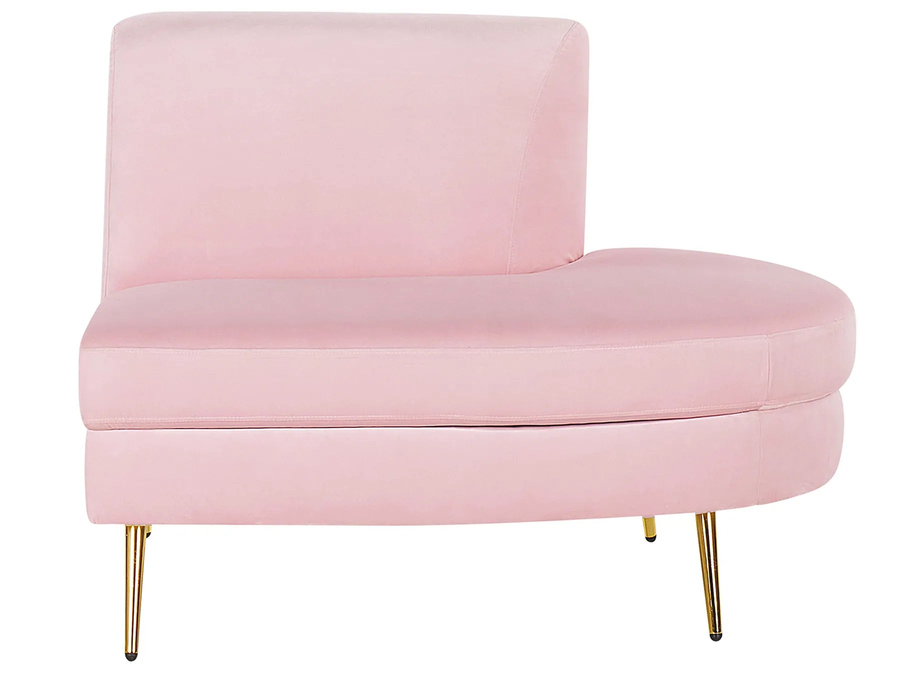 Curved Sofa 4 Seater MOSS Velvet Pink