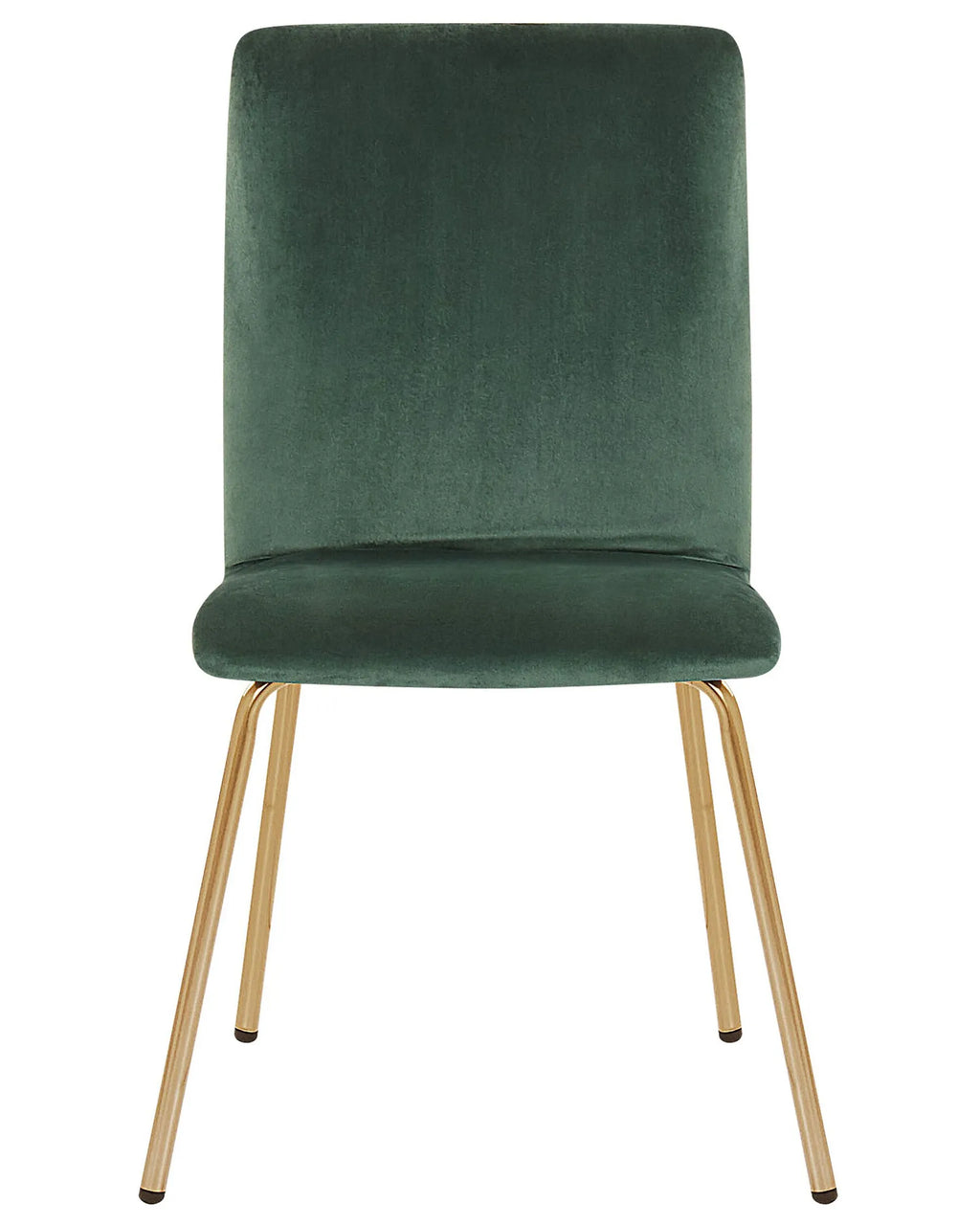 Set of 2 Dining Chairs Velvet Emerald Green