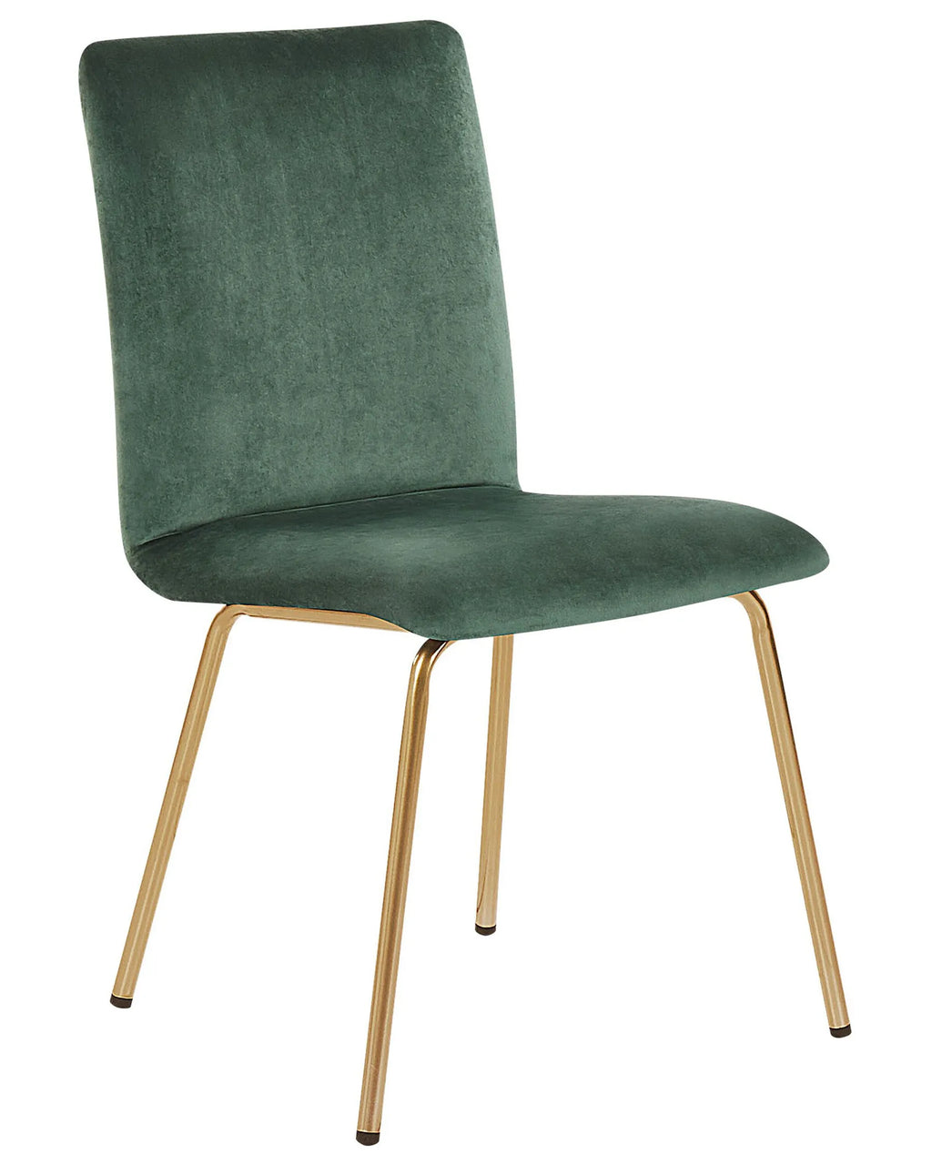 Set of 2 Dining Chairs Velvet Emerald Green