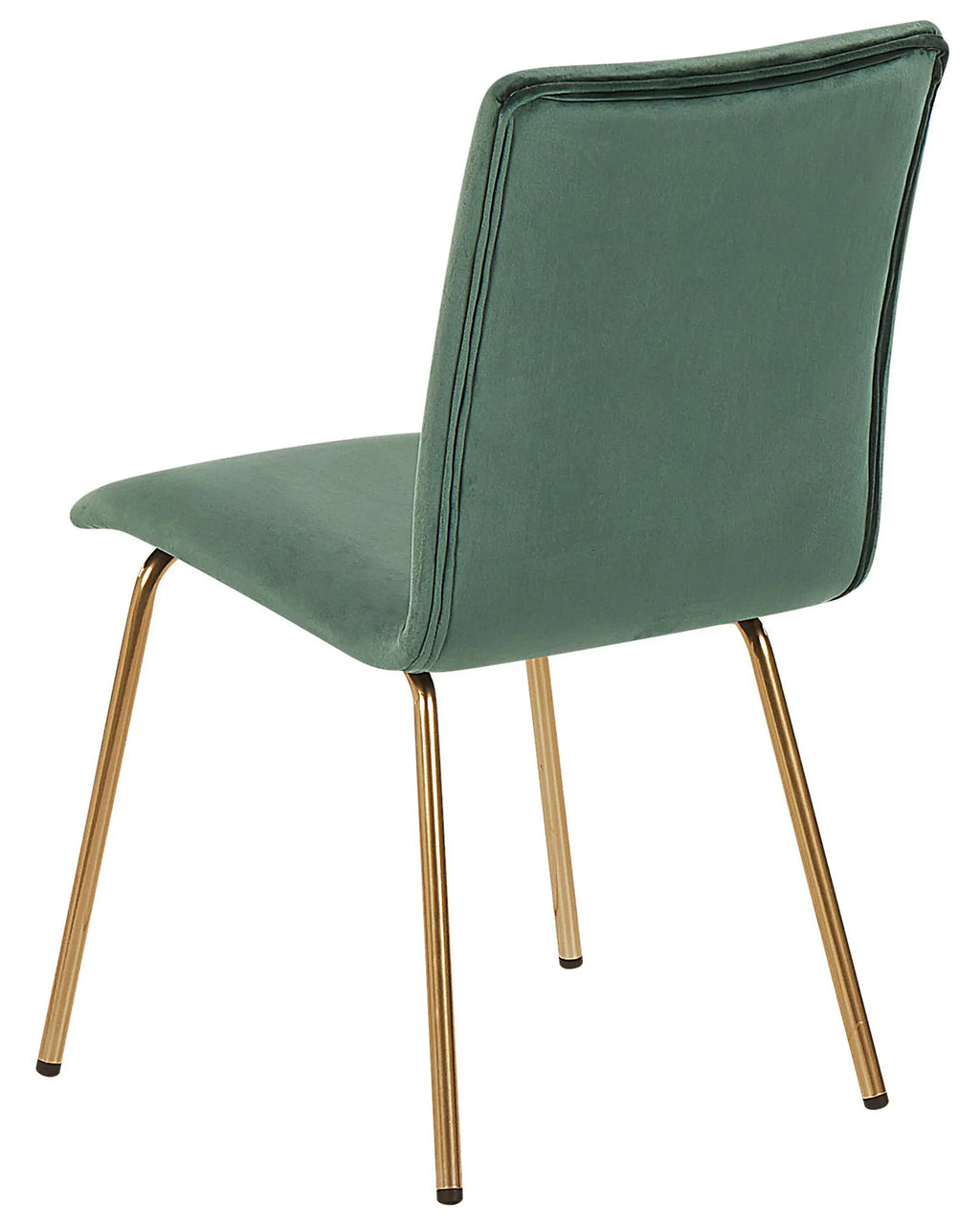 Set of 2 Dining Chairs Velvet Emerald Green