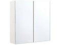 Bathroom Wall Mounted Mirror Cabinet NAVARRA 60 cm 60 cm White