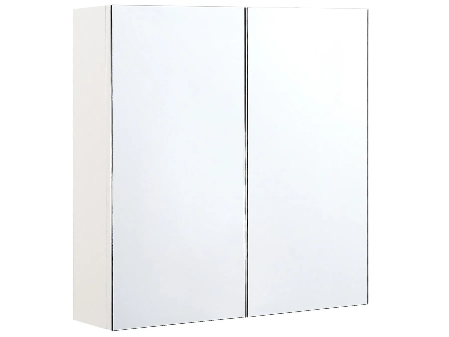 Bathroom Wall Mounted Mirror Cabinet NAVARRA 60 cm 60 cm White
