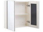 Bathroom Wall Mounted Mirror Cabinet NAVARRA 60 cm 60 cm White