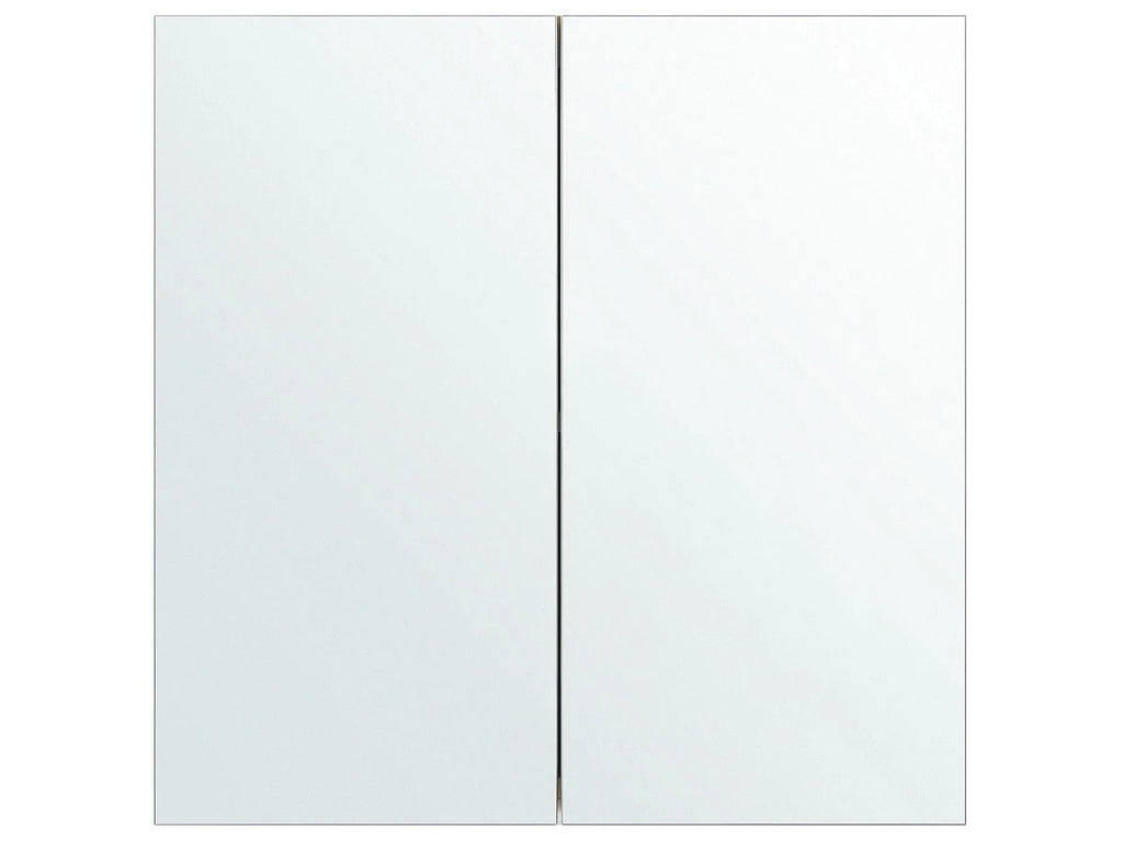 Bathroom Wall Mounted Mirror Cabinet NAVARRA 60 cm 60 cm White