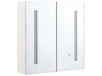 Bathroom Wall Mounted Mirror Cabinet LED CHABUNCO 60 cm 60 cm White