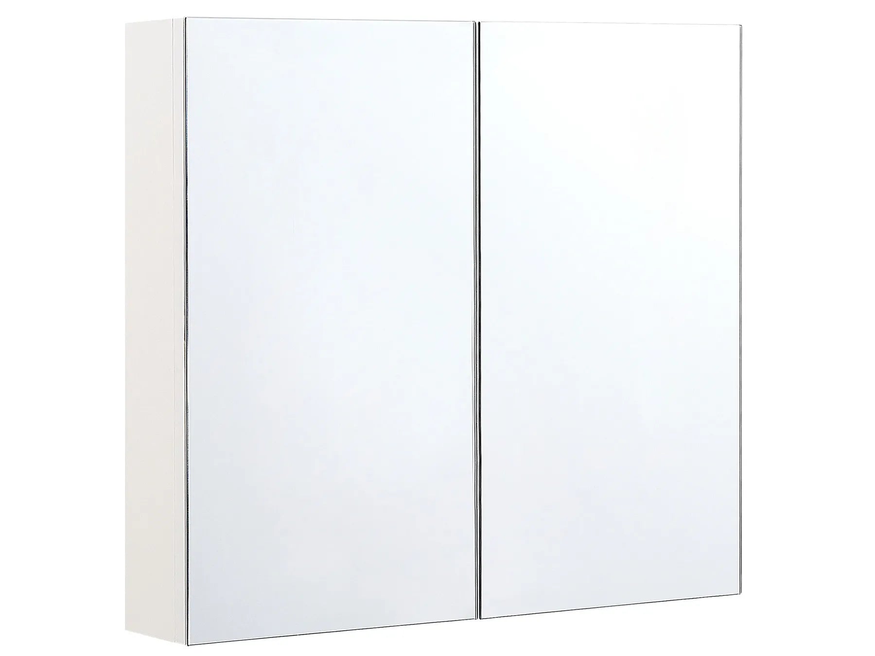 Bathroom Wall Mounted Mirror Cabinet NAVARRA 80 cm 70 cm White