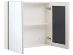 Bathroom Wall Mounted Mirror Cabinet NAVARRA 80 cm 70 cm White