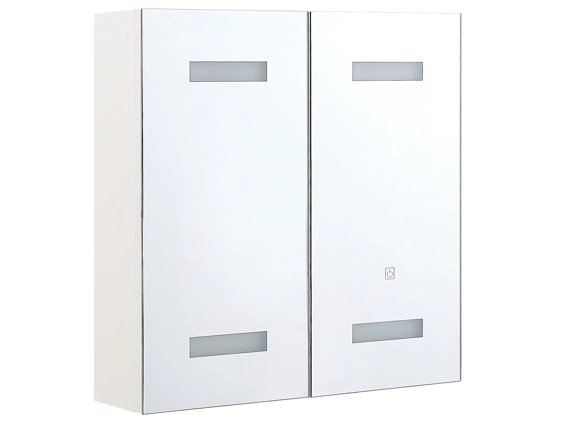 Bathroom Wall Mounted Mirror Cabinet LED TALAGAPA 60 cm 60 cm White