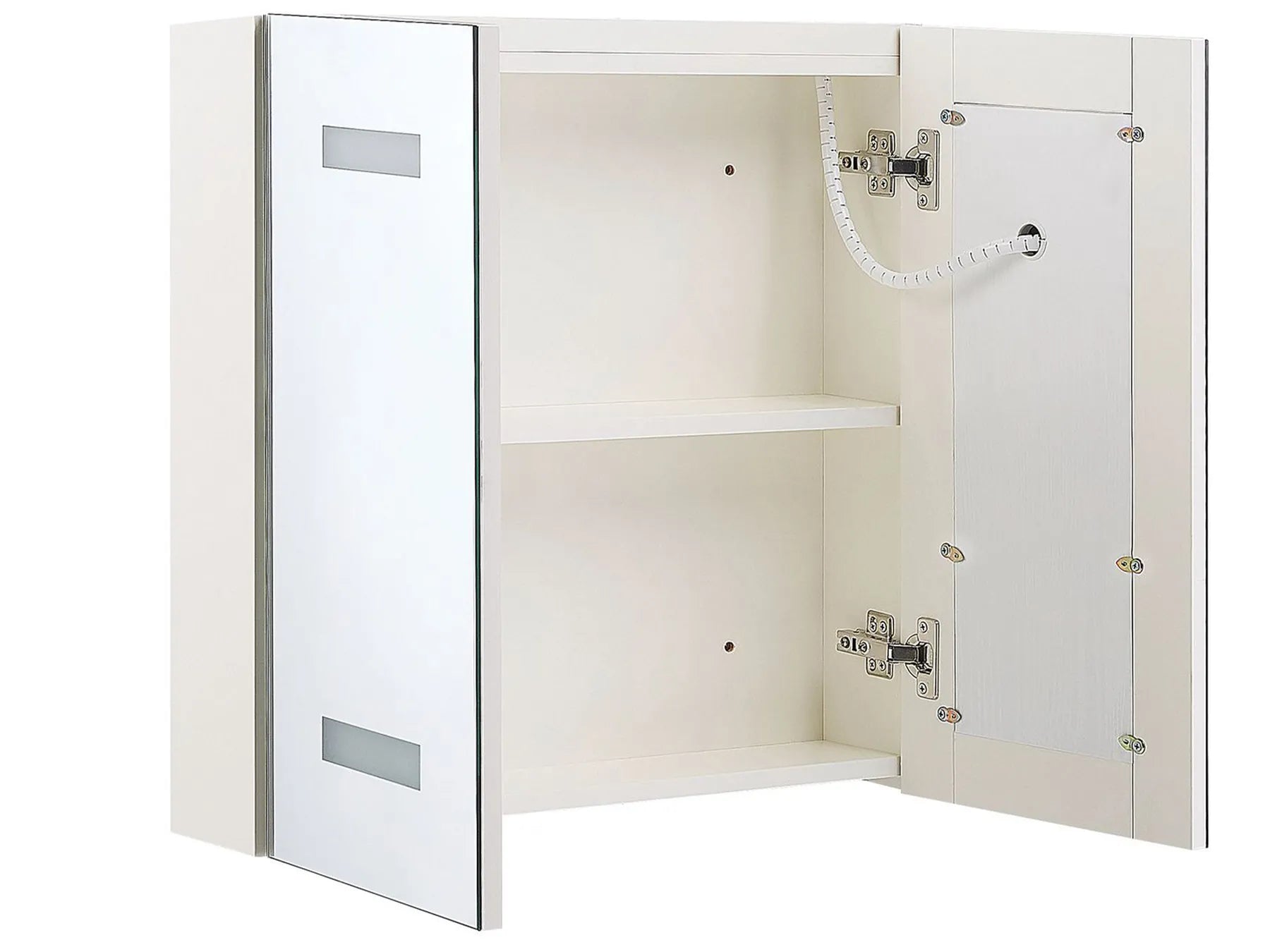 Bathroom Wall Mounted Mirror Cabinet LED TALAGAPA 60 cm 60 cm White