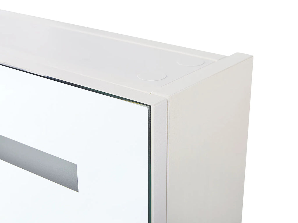 Bathroom Wall Mounted Mirror Cabinet LED TALAGAPA 60 cm 60 cm White