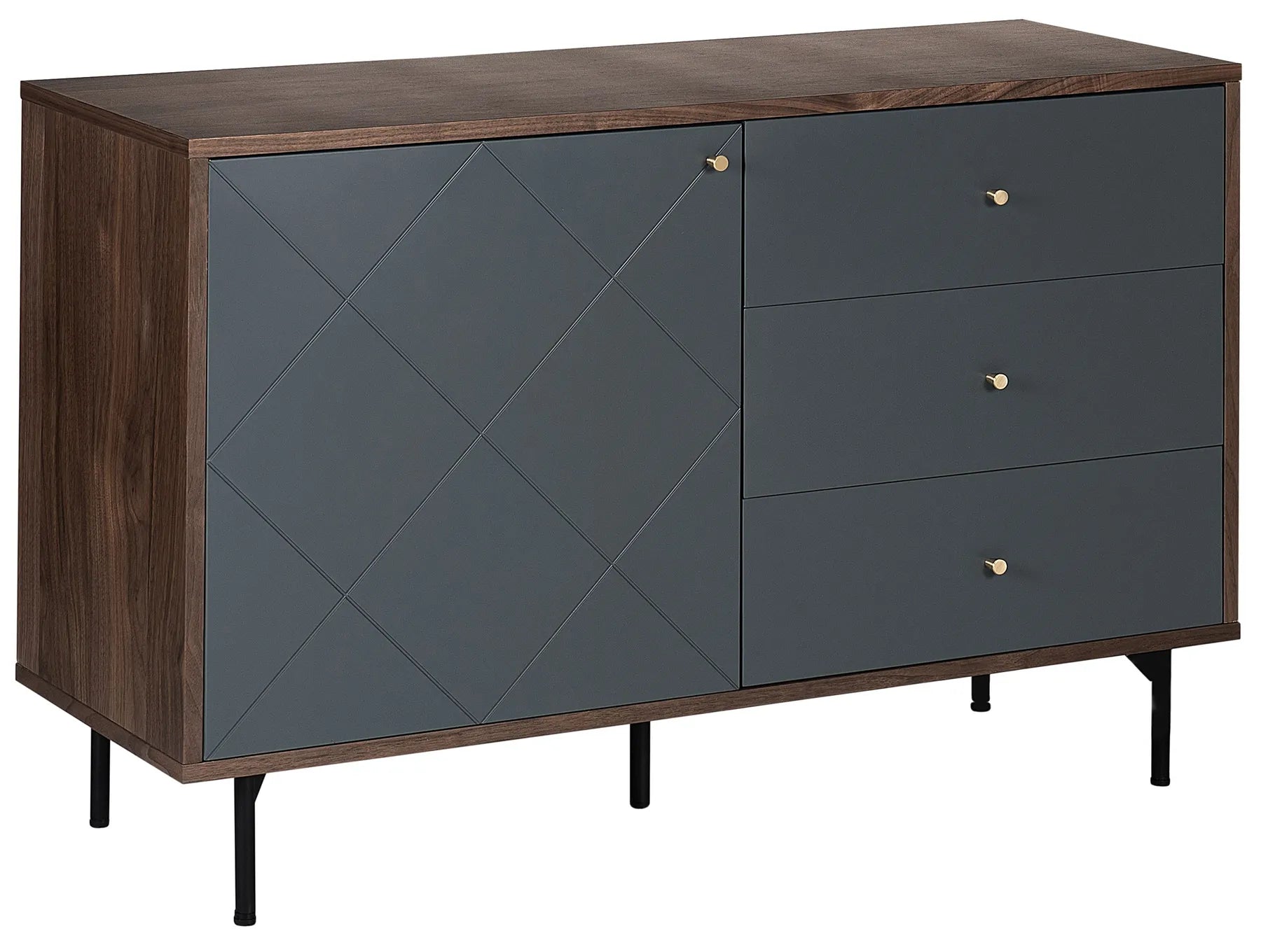 Sideboard PALMER Dark Brown/ Grey