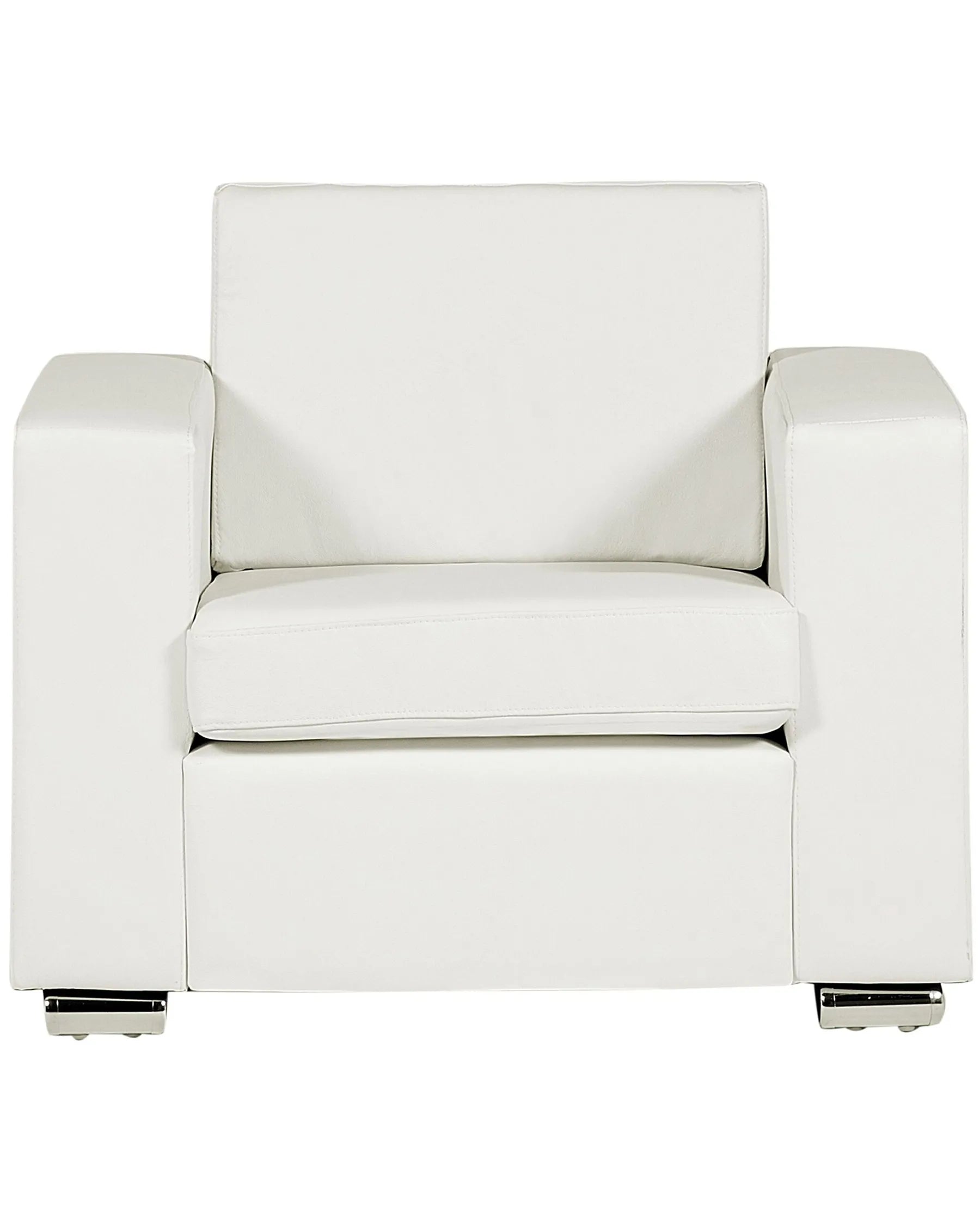 Armchair HELSINKI Leather White
