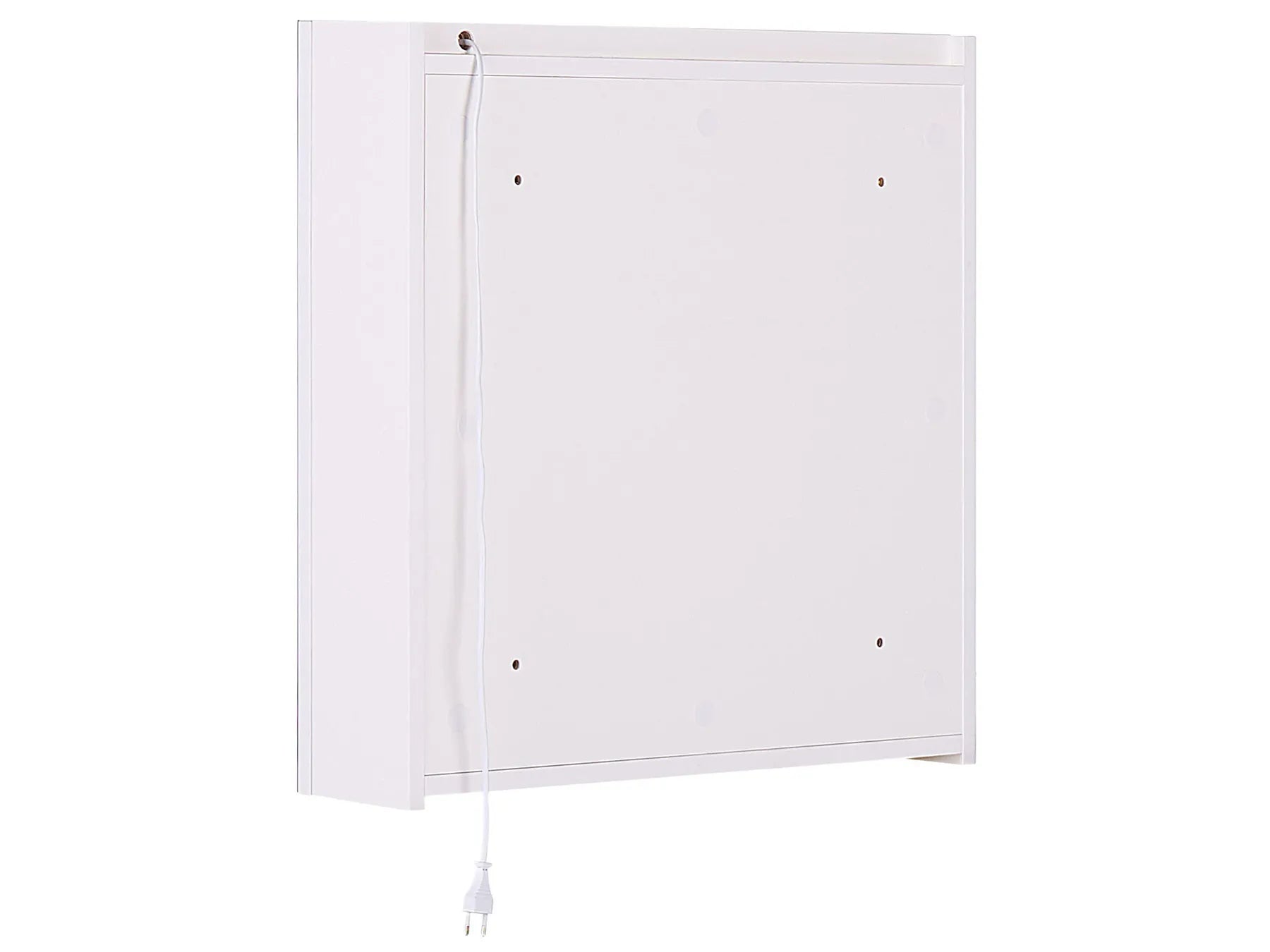 Bathroom Wall Mounted Mirror Cabinet LED CHABUNCO 60 cm 60 cm White