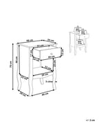 1 Drawer Bedside Table LANE White