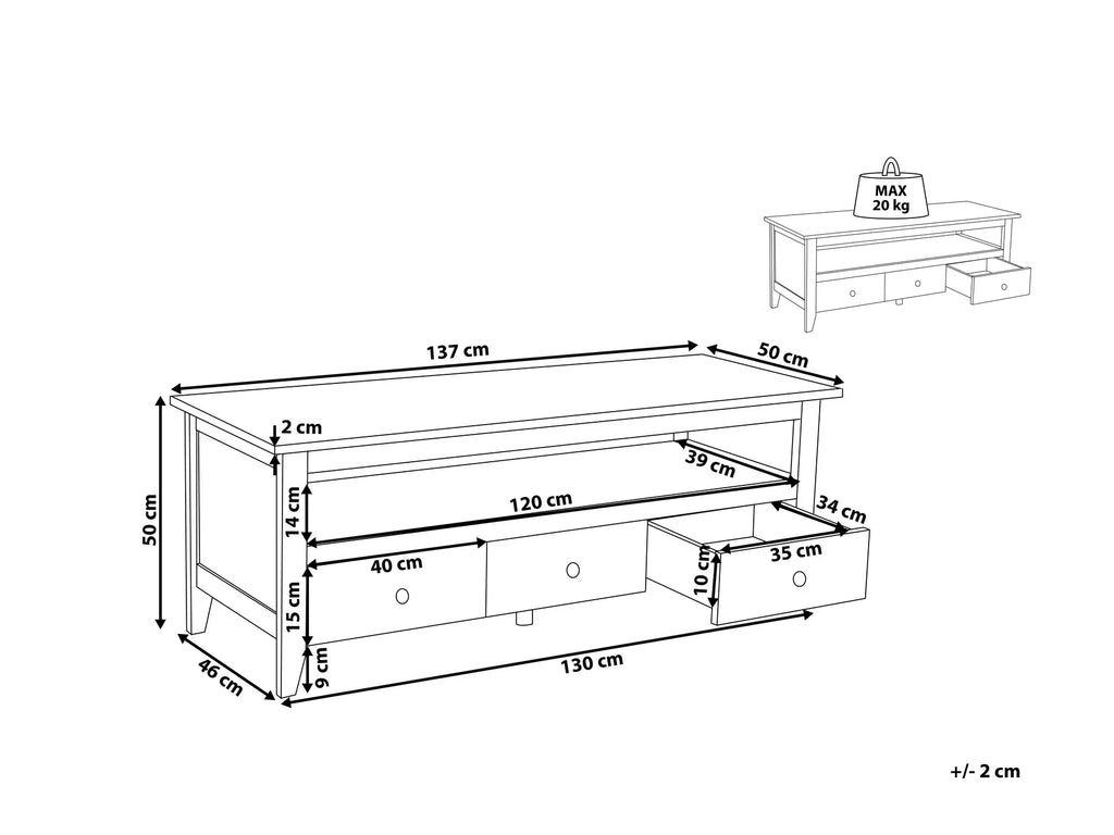 TV Stand BERKELEY White