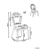 Set of 2 Dining Chairs VERMONT Light Blue