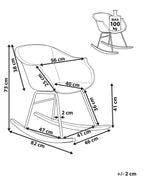 Rocking Chair HARMONY Synthetic Material Pink