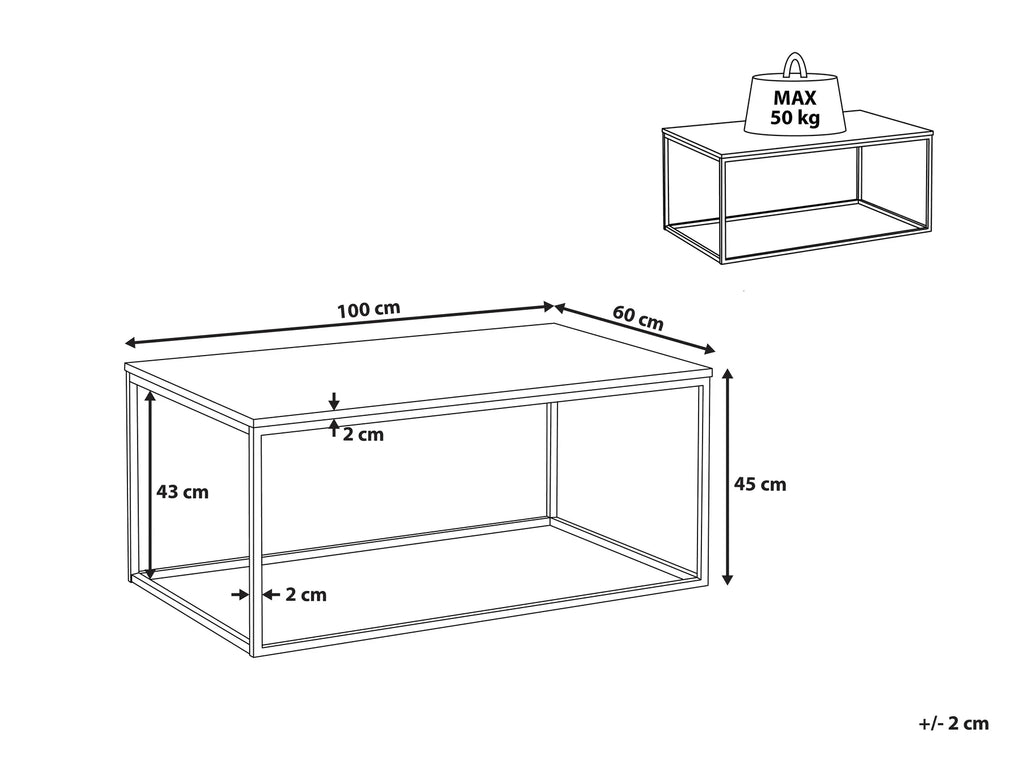 Coffee Table DELANO Black/ Gold
