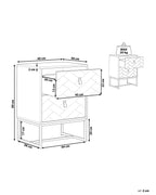 2 Drawer Bedside Table NUEVA Light Brown/ White