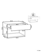 1 Drawer Bedside Table CAIRO Taupe