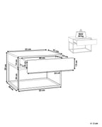 1 Drawer Bedside Table CAIRO Light Grey