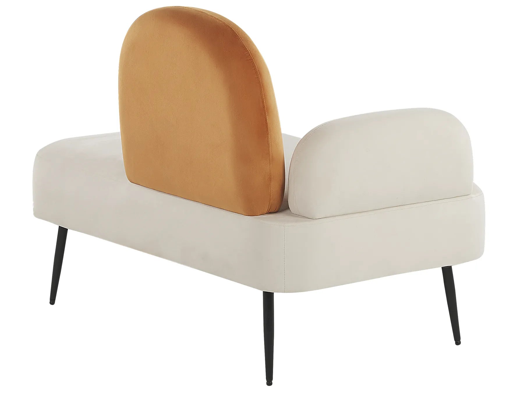 Left-Hand Chaise Lounge ARCEY Velvet Orange