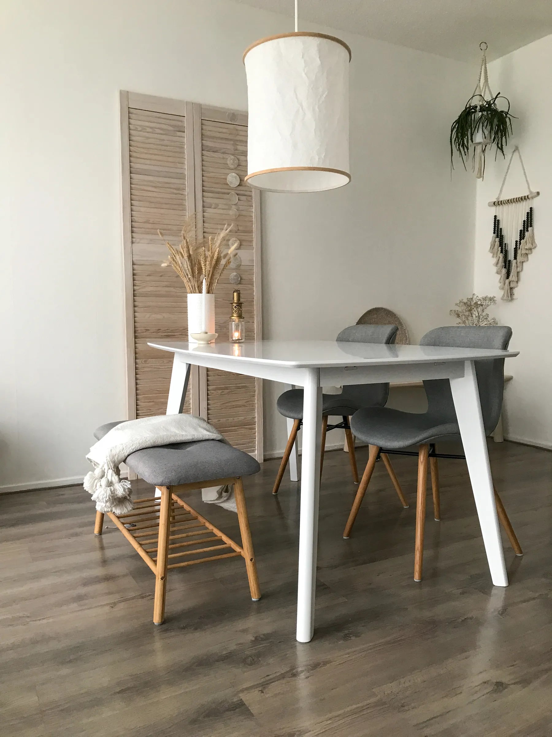 Extending Dining Table SANFORD White 120/160 cm 80 cm