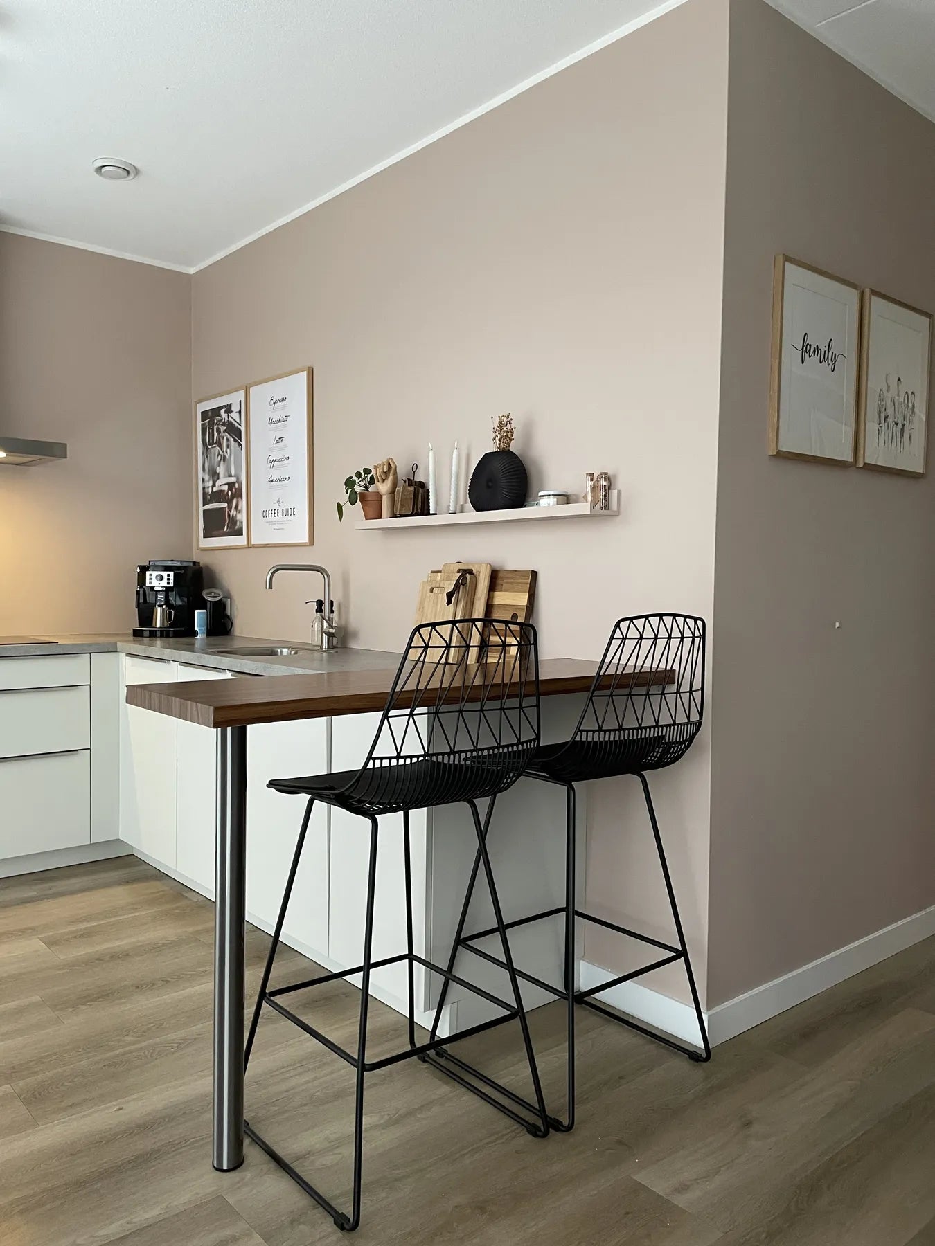 Set of 2 Bar Chairs PRESTON Metal Black