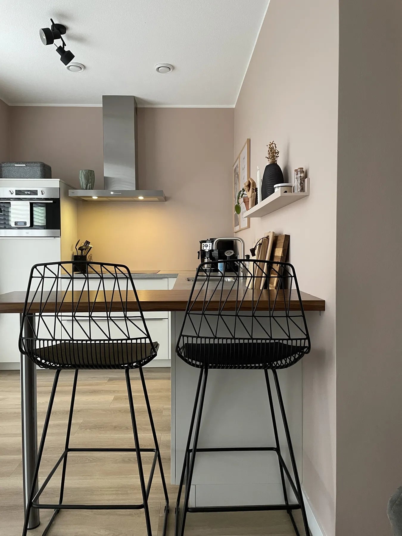 Set of 2 Bar Chairs PRESTON Metal Black